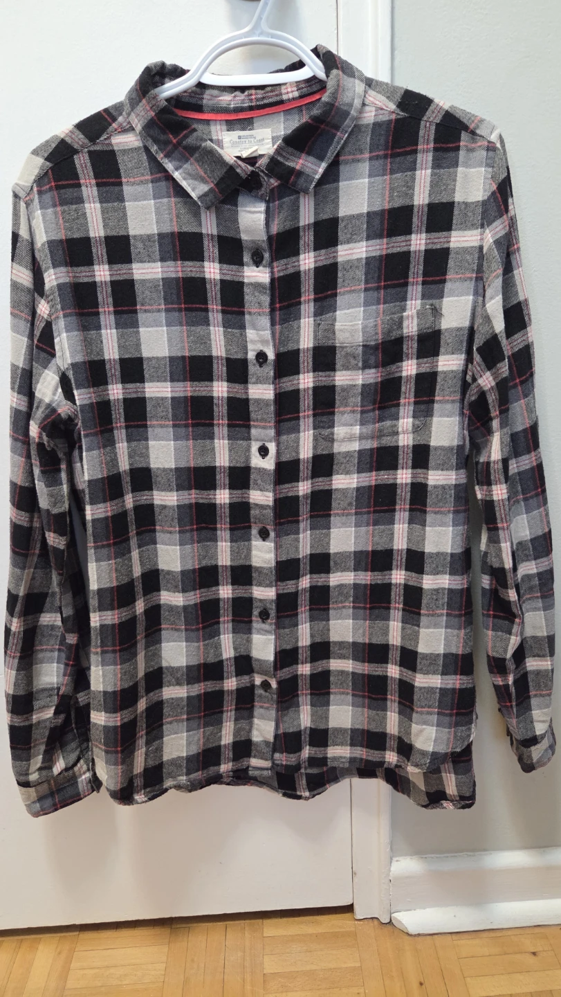 Men's Plaid Shirt – Grey – Size L – Great Condition - photo 3