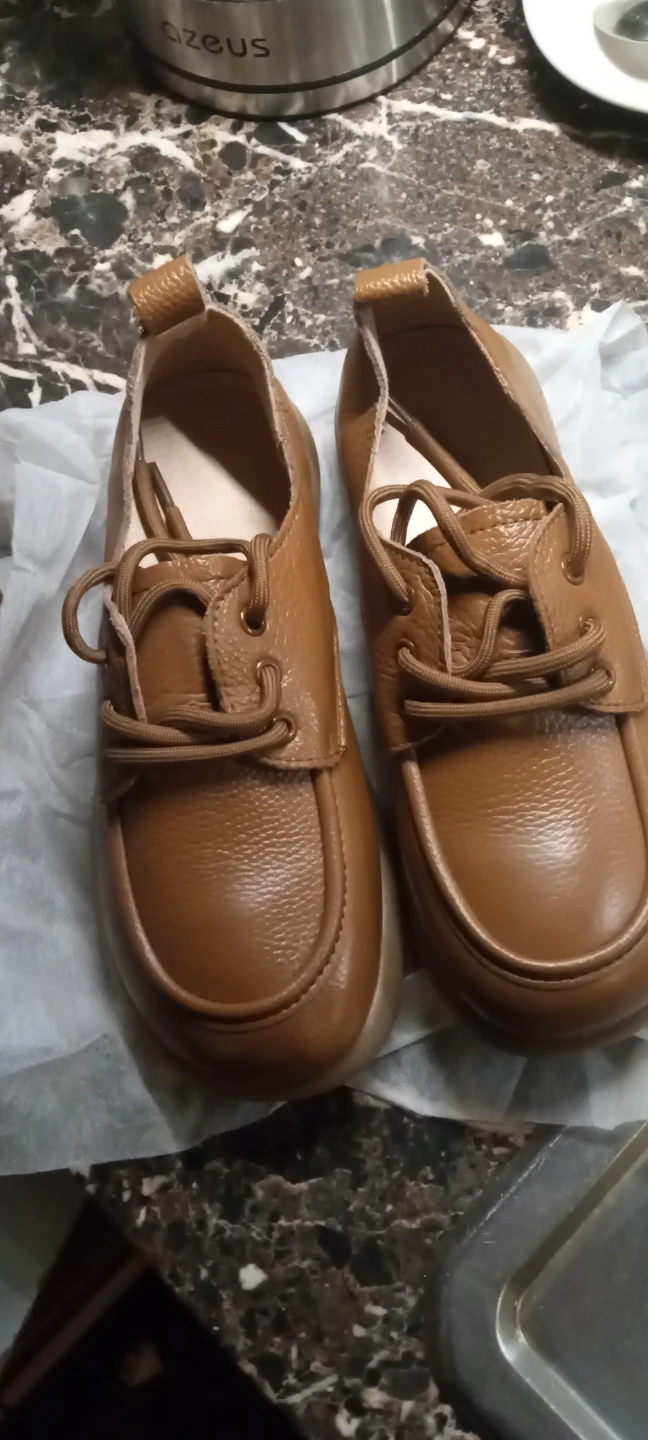 Brown Leather Lace-Up Shoes - photo 2