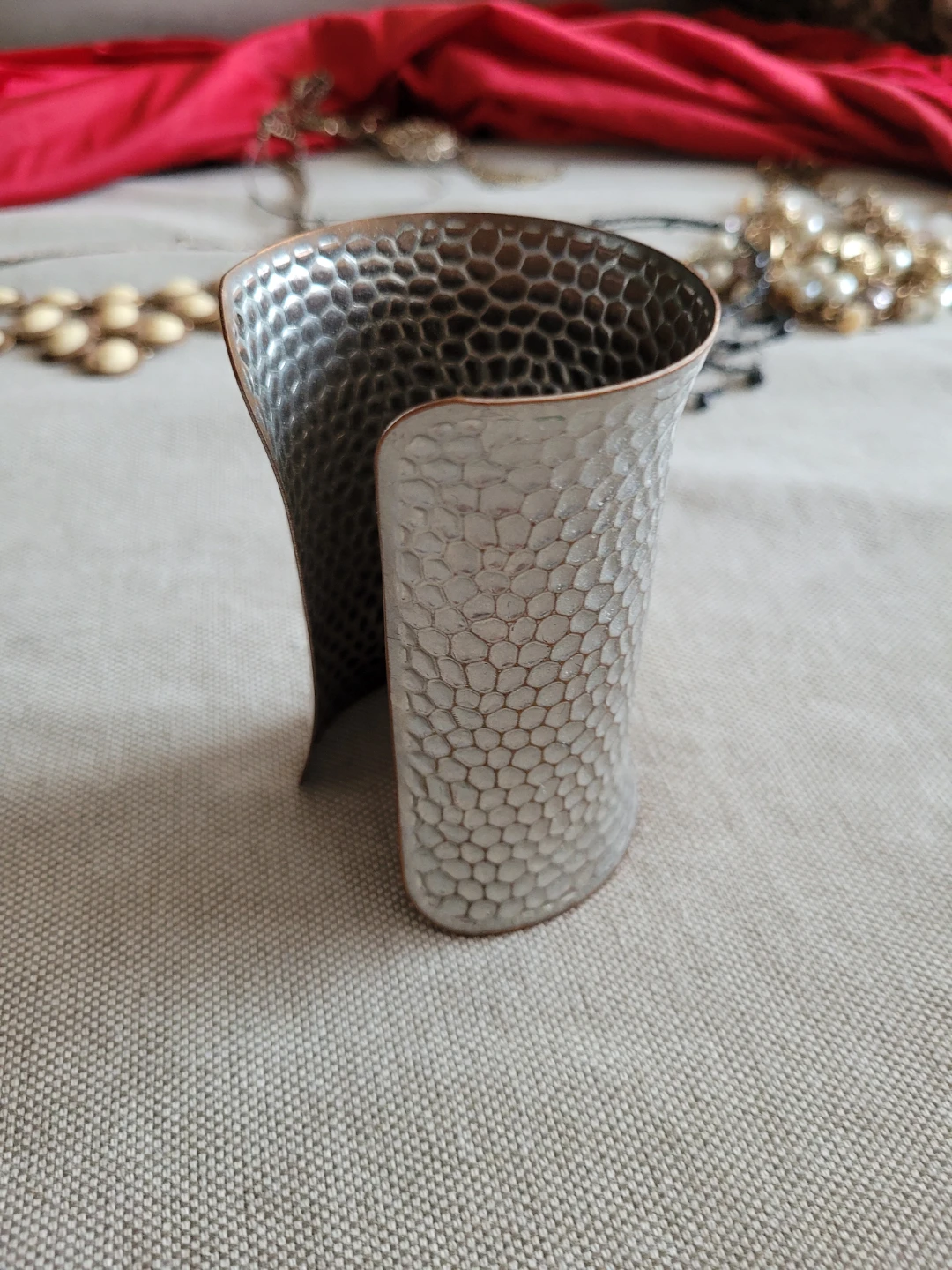 Hammered Metal Cuff Bracelet