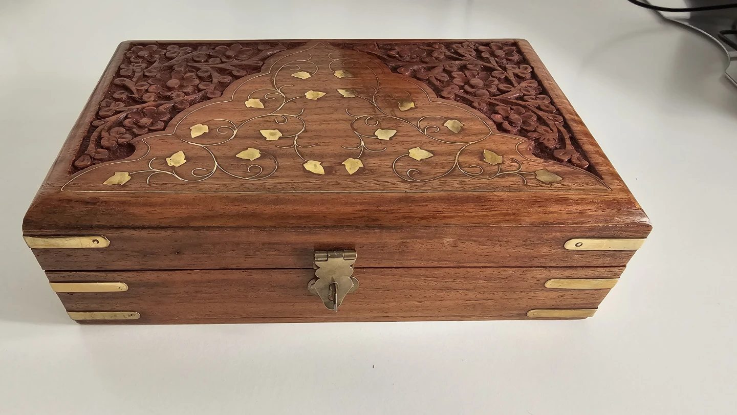 Carved Wooden Trinket Box