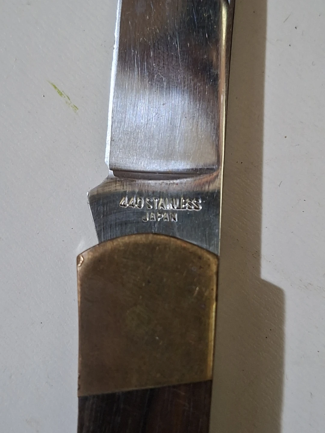 440 Stainless Pocket Knife with Leather Sheath - photo 2
