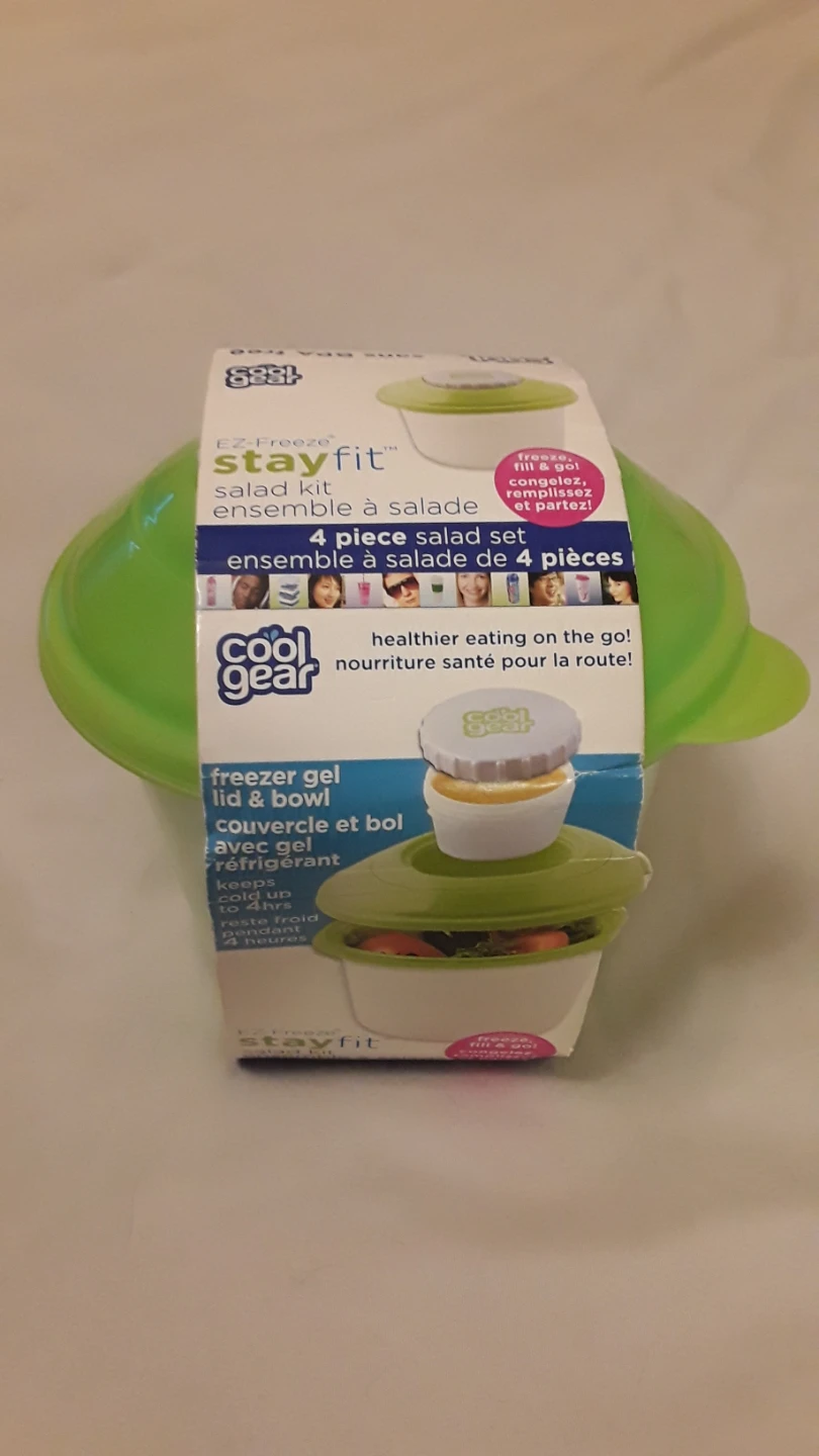 Cool Gear EZ-Freeze Stayfit Salad Kit 4 Piece Set