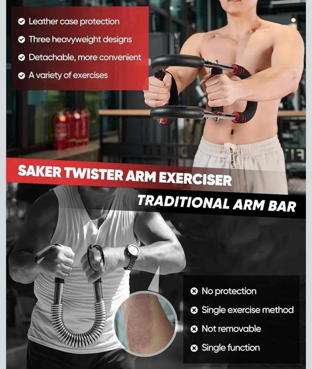 Saker Twister Arm Exerciser - Traditional Arm Bar - photo 4