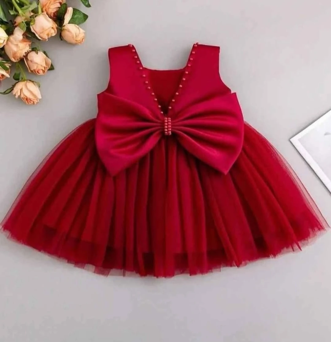 Red Baby Dress with Large Bow