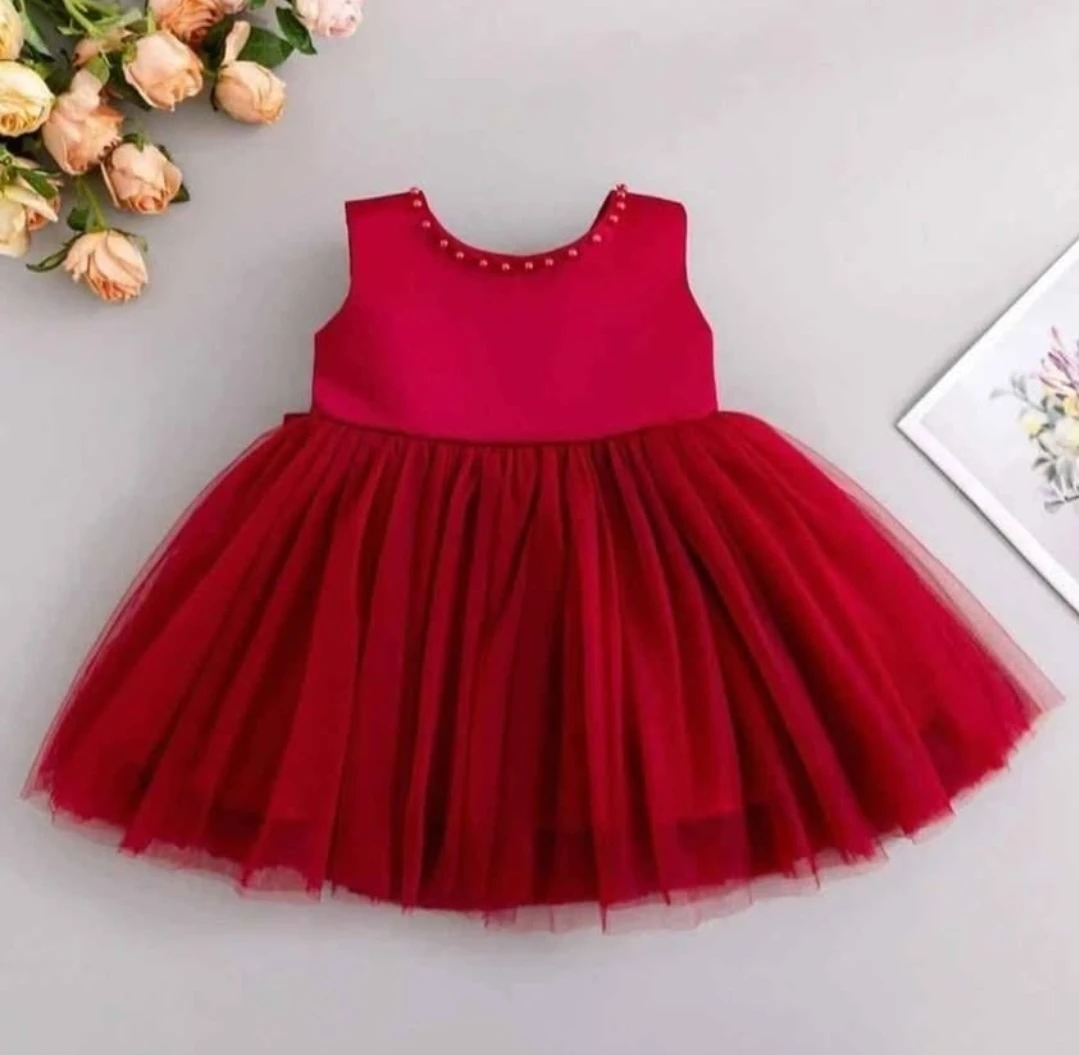 Red Baby Dress with Large Bow - photo 2