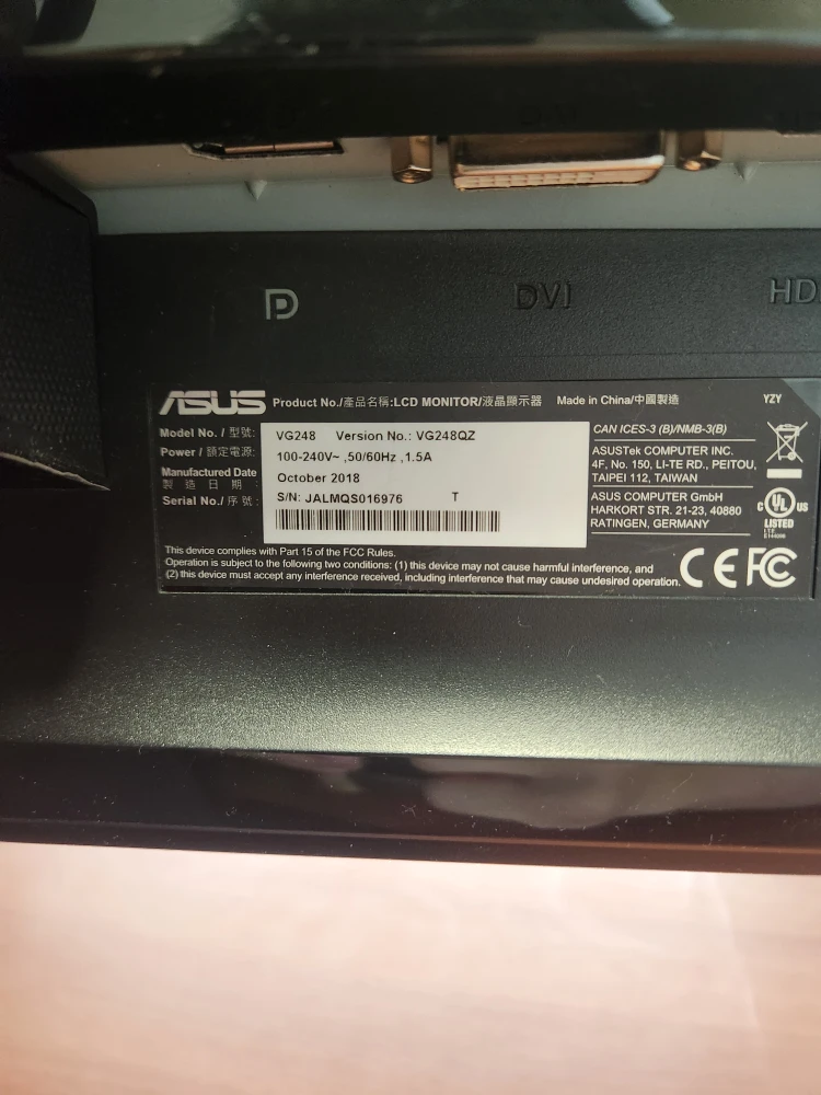 ASUS 24" 144Hz Gamining Monitor (VG248QZ) - photo 5