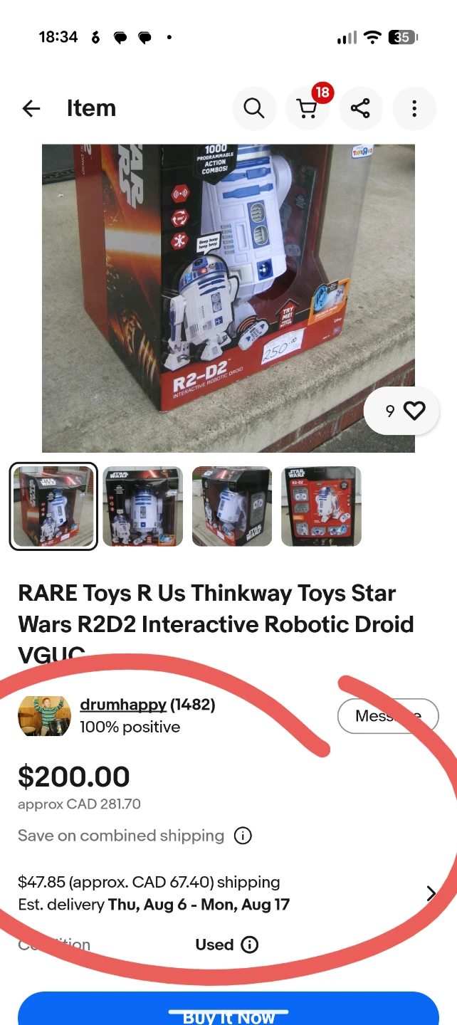 Star Wars R2-D2 Interactive Robotic Droid - photo 3