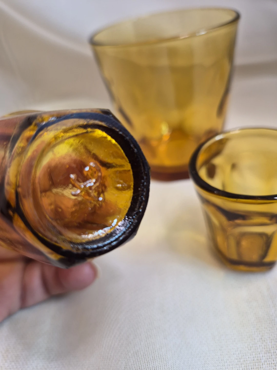 Lot of 3 Vintage Amber Glasses - photo 5