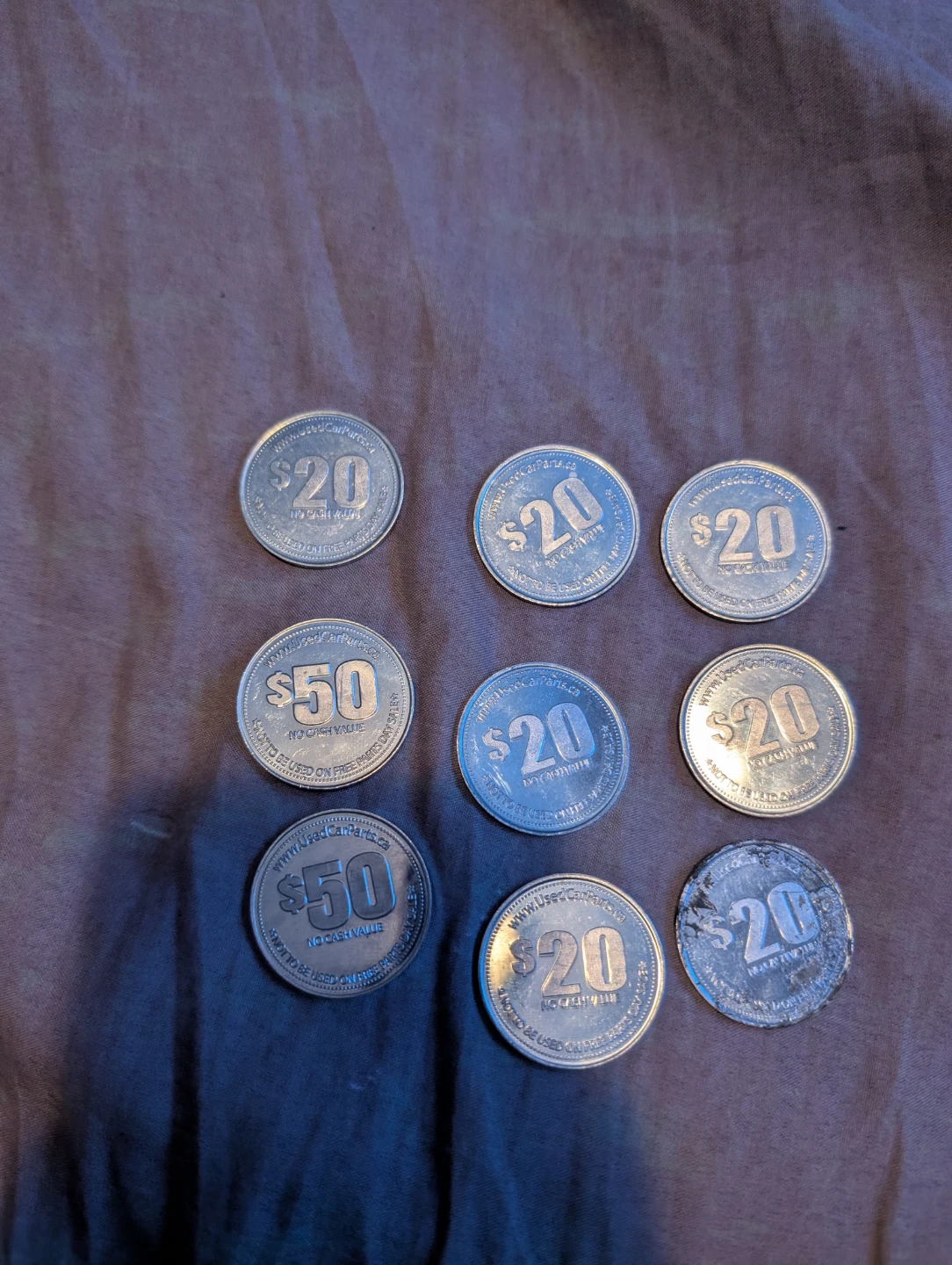 Standard Auto Wreckers UPIC Tokens - $240 Worth