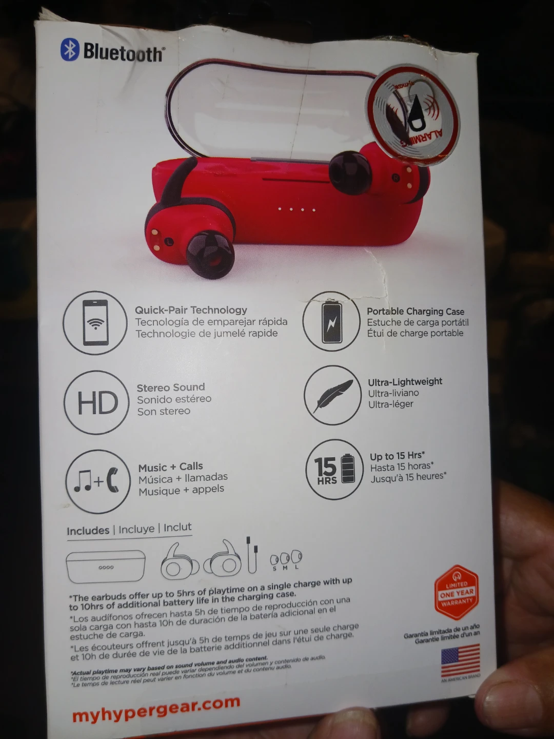 Hypergear Active True Wireless Earbuds - Red - photo 2