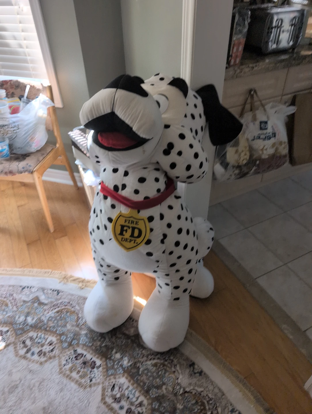 Dalmatian Plush Toy with Fire Dept. Badge