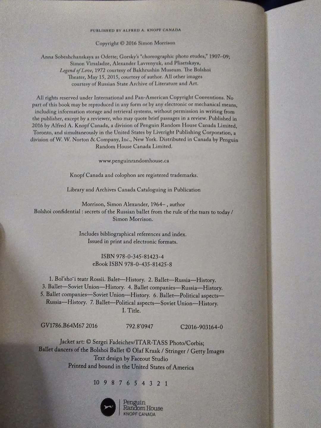 Bolshoi Confidential by Simon Morrison Hardcover Book - photo 2
