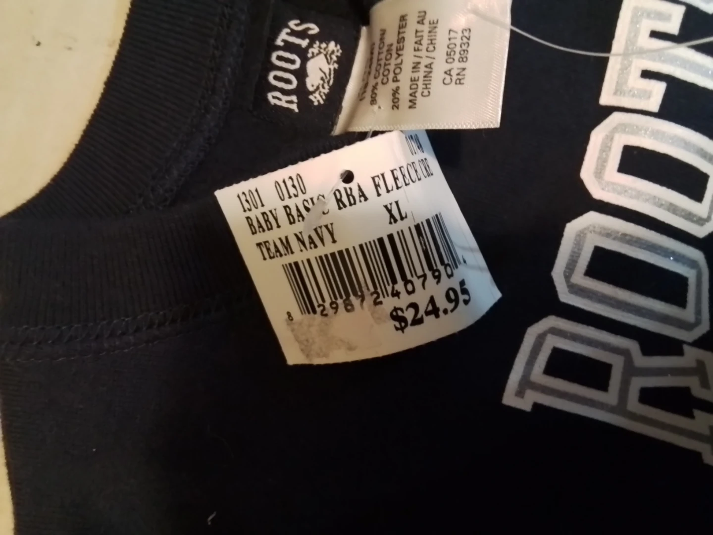 Roots Athletics Baby Fleece Crewneck - XL - Team Navy - photo 3
