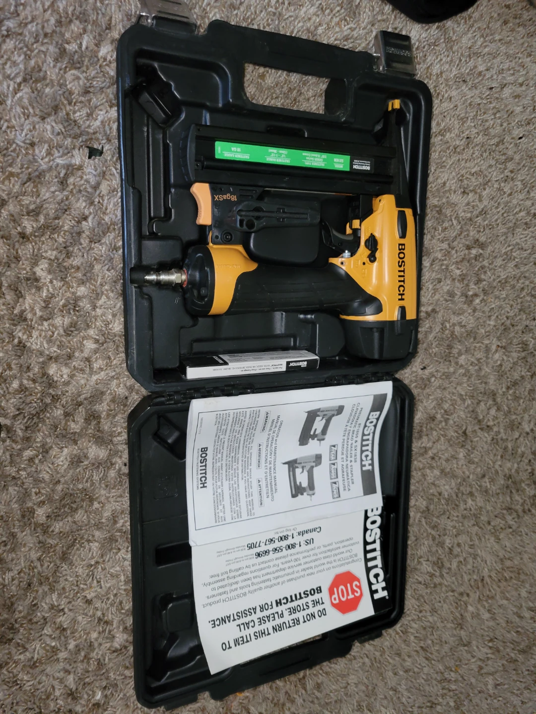 Bostitch 18 GA Brad Nailer