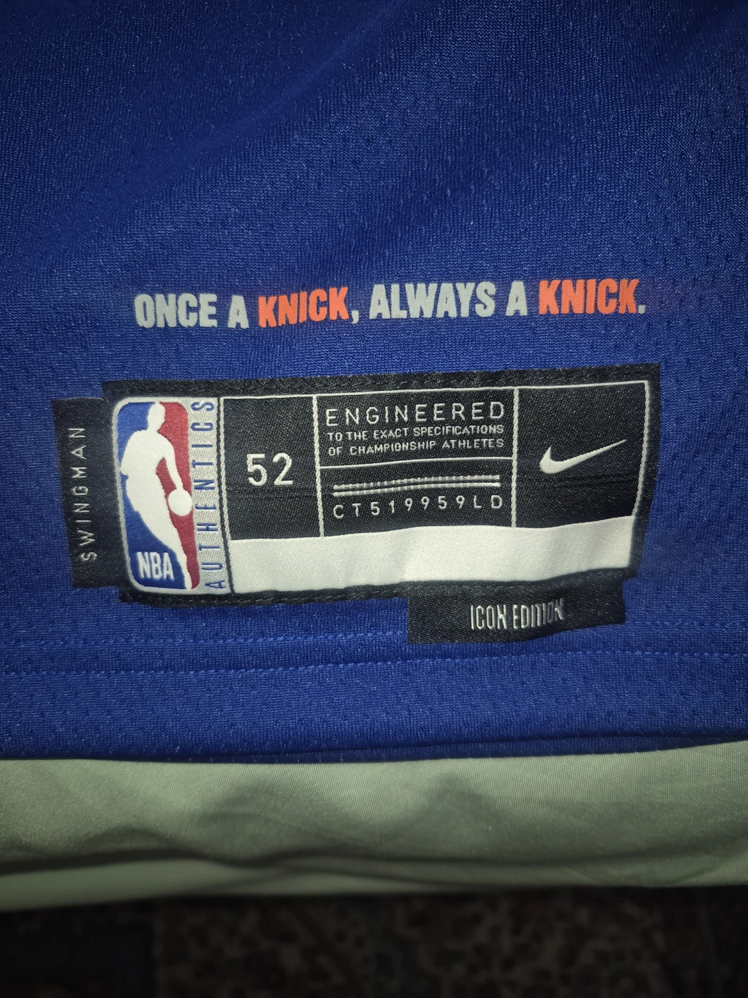 Nike New York Knicks NBA Icon Edition Jersey #11 - Size XL - photo 4