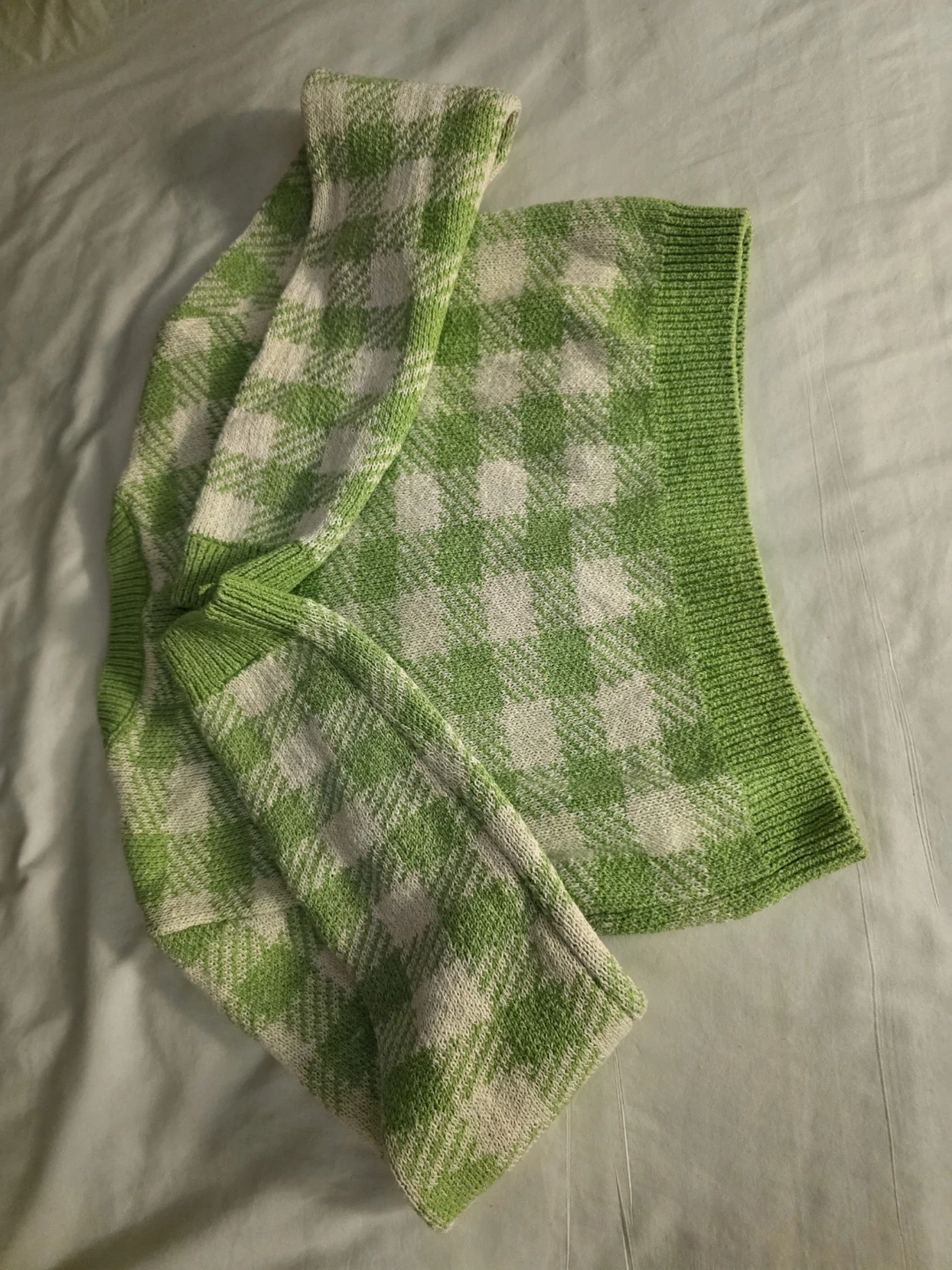 MNG Green Plaid Button Cardigan - photo 5