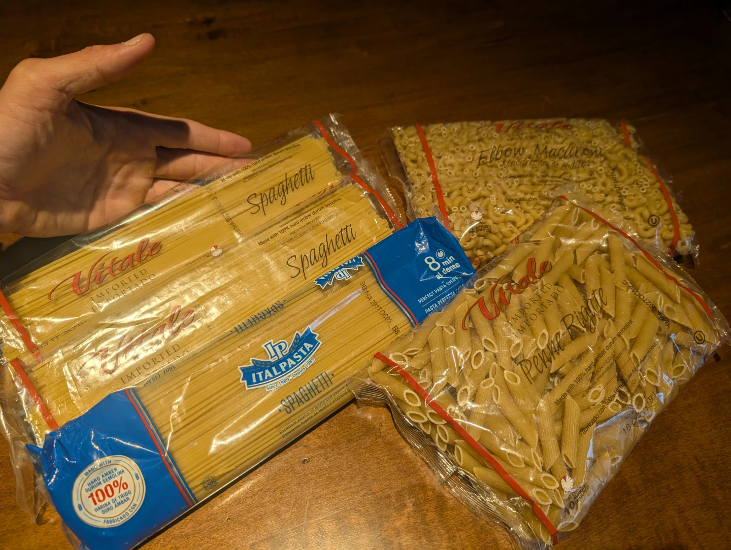 Vitale Spaghetti, Penne Rigate & Elbow Macaroni Pasta Bundle