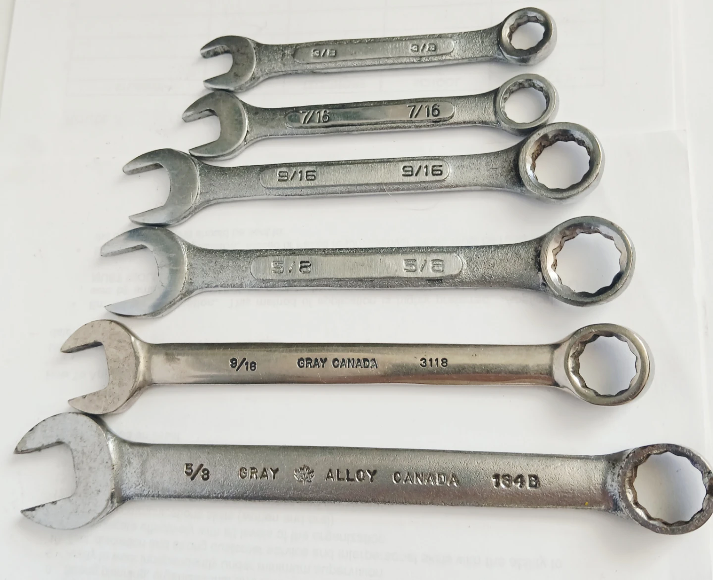 Gray Canada 6-Piece Combination Wrench Set - photo 3