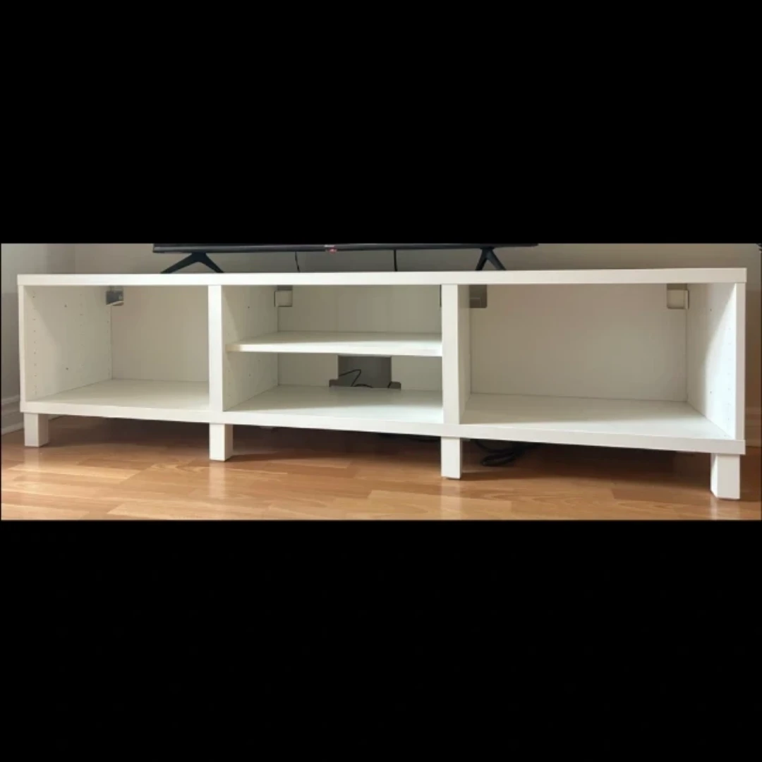 IKEA BESTÅ TV Bench - White (with 8 STUBBARP legs)