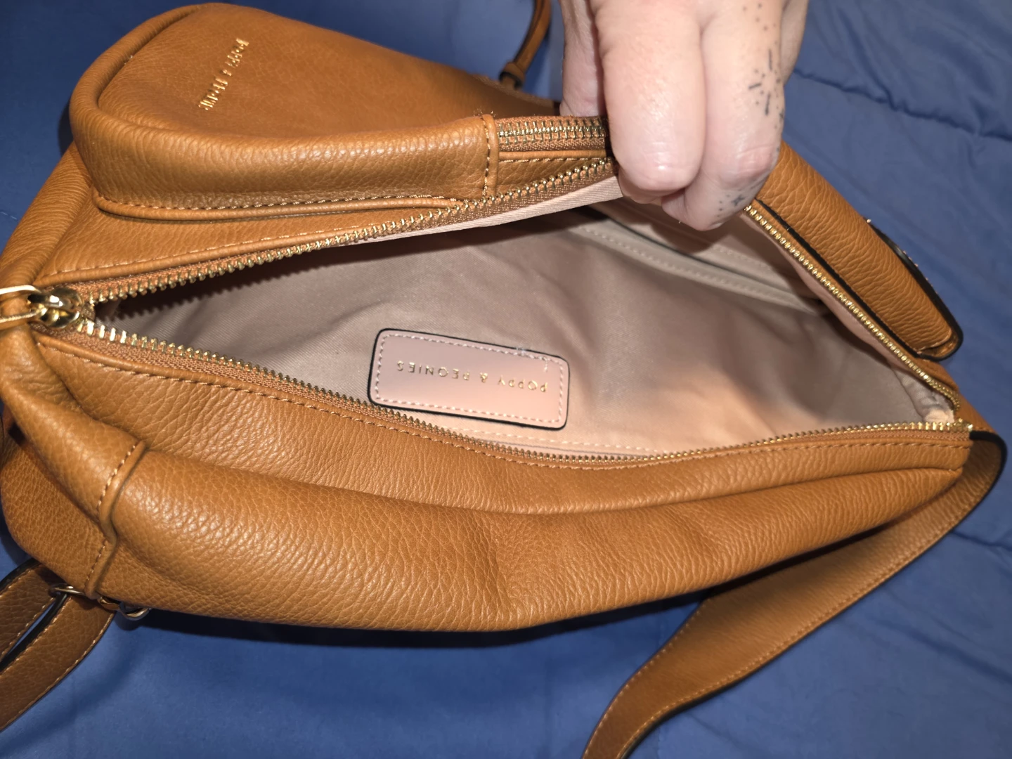 Poppy & Peonies Sling Bag - Cognac - photo 3