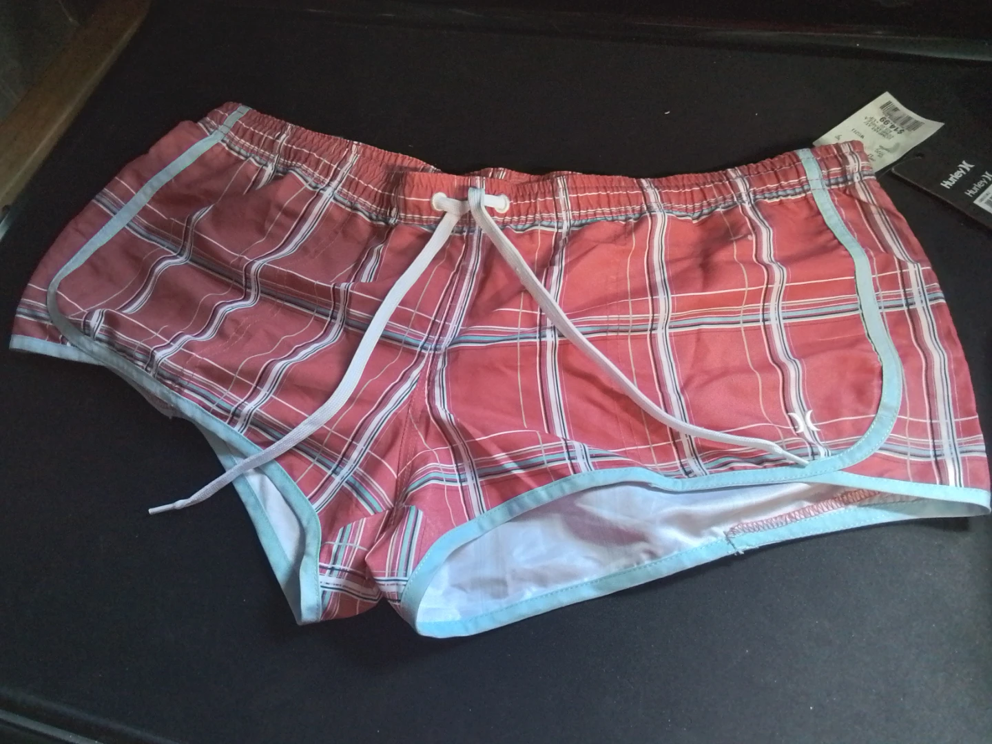 Hurley Plaid Swim Trunks Shorts XL