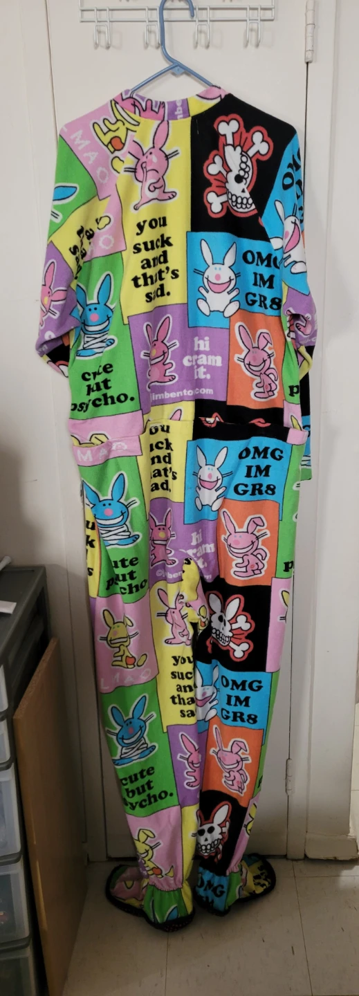 Footie Onsie with Flap Bottom and pockets  (Happy Bunny) - photo 2