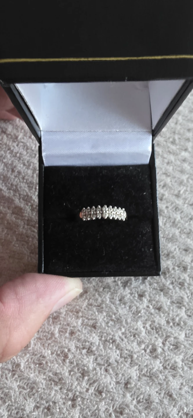Gold-tone ring with diamonds - photo 2