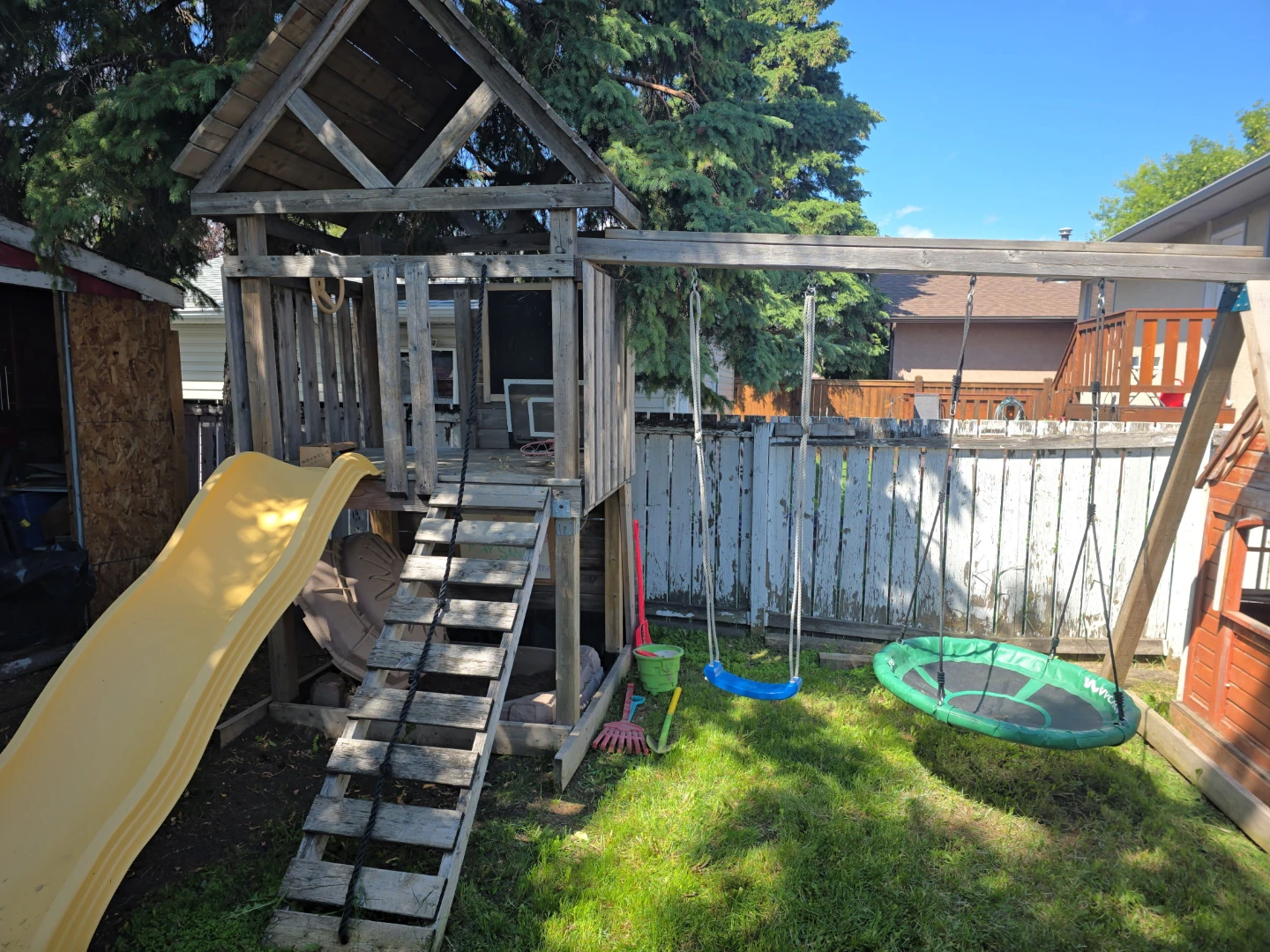 Wooden Playground with Swings and Slide - photo 3