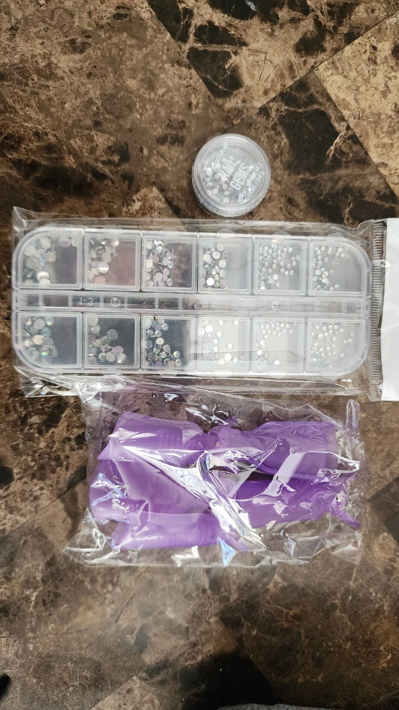 COOSERRY Acrylic Nail Kit with Glitters and Rhinestones - photo 5