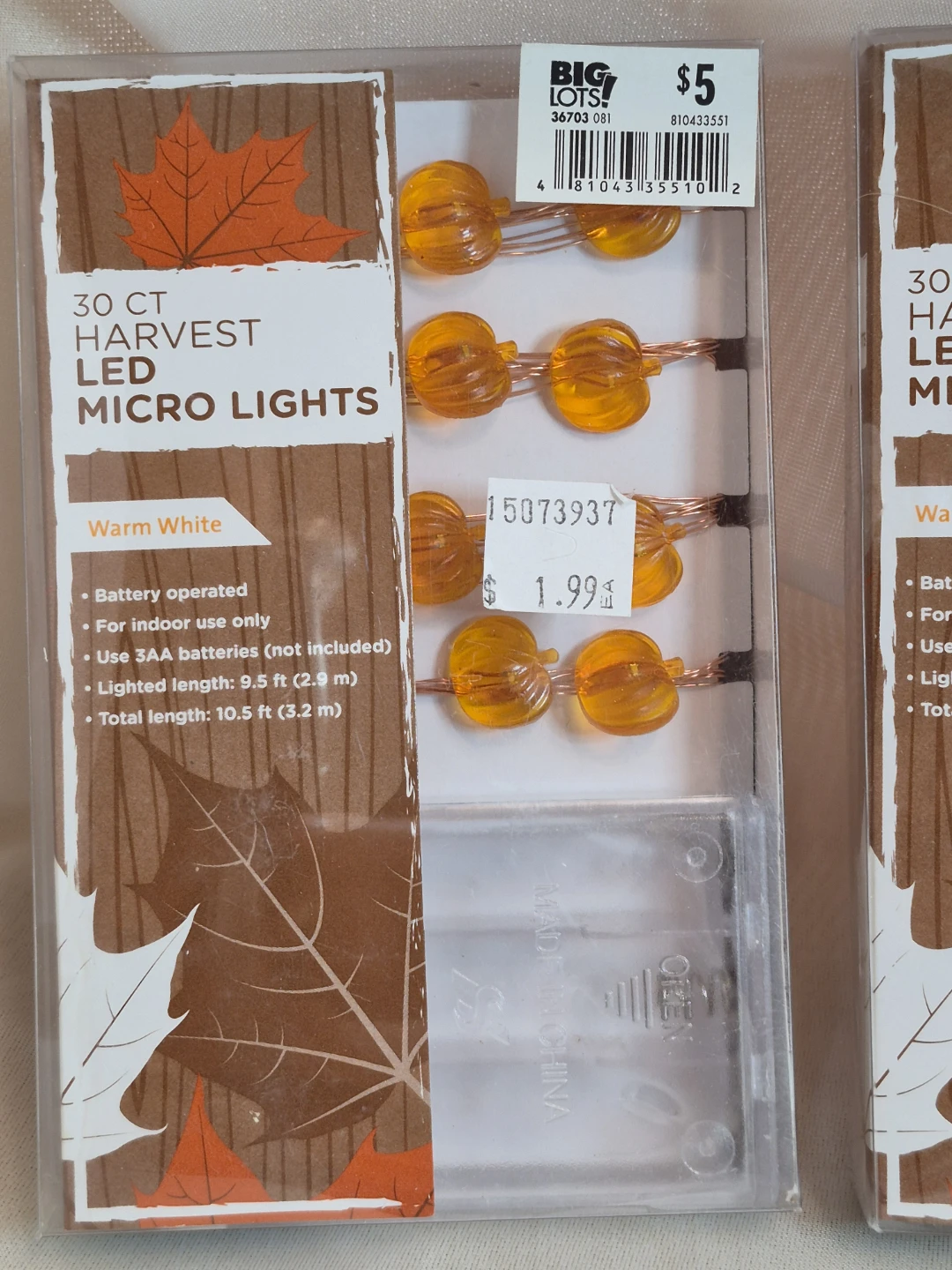 2 Packages of Brand New Leftovers Pumpkim LED lights - photo 3