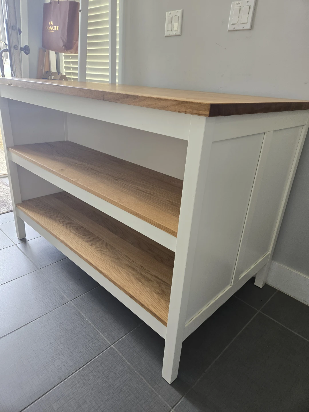 Newly refinished ikea tornviken kitchen island butcher block - photo 3