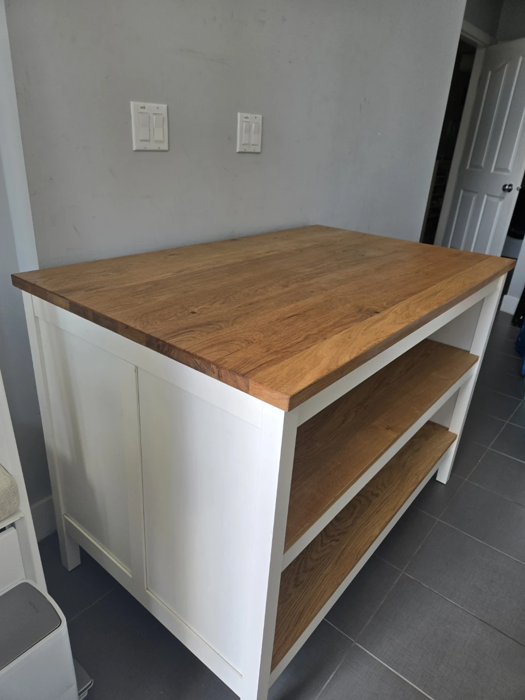 Newly refinished ikea tornviken kitchen island butcher block - photo 5
