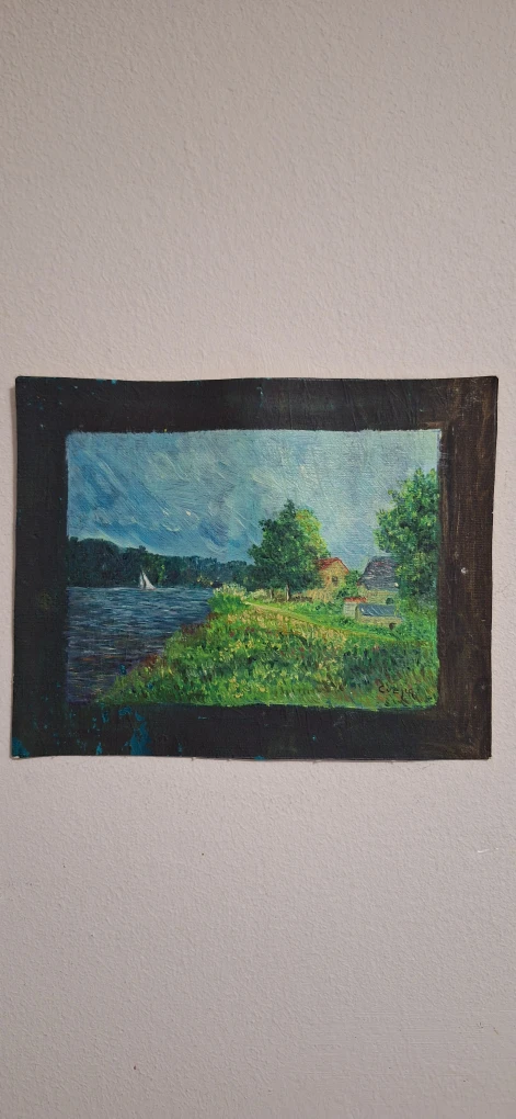 Vintage Landscape Oil Painting - photo 2