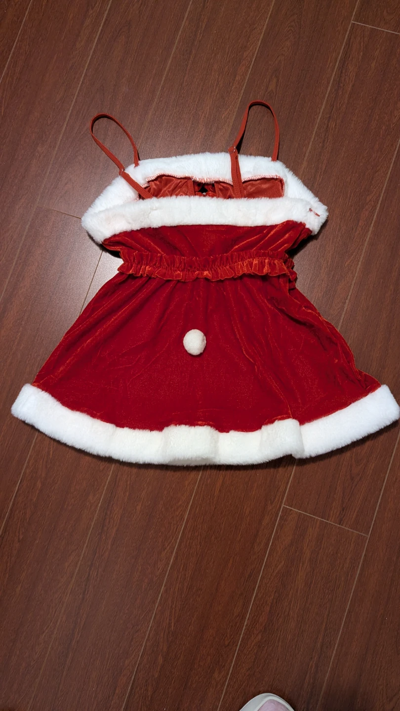 Red Santa Dress with White Fur Trim - photo 2