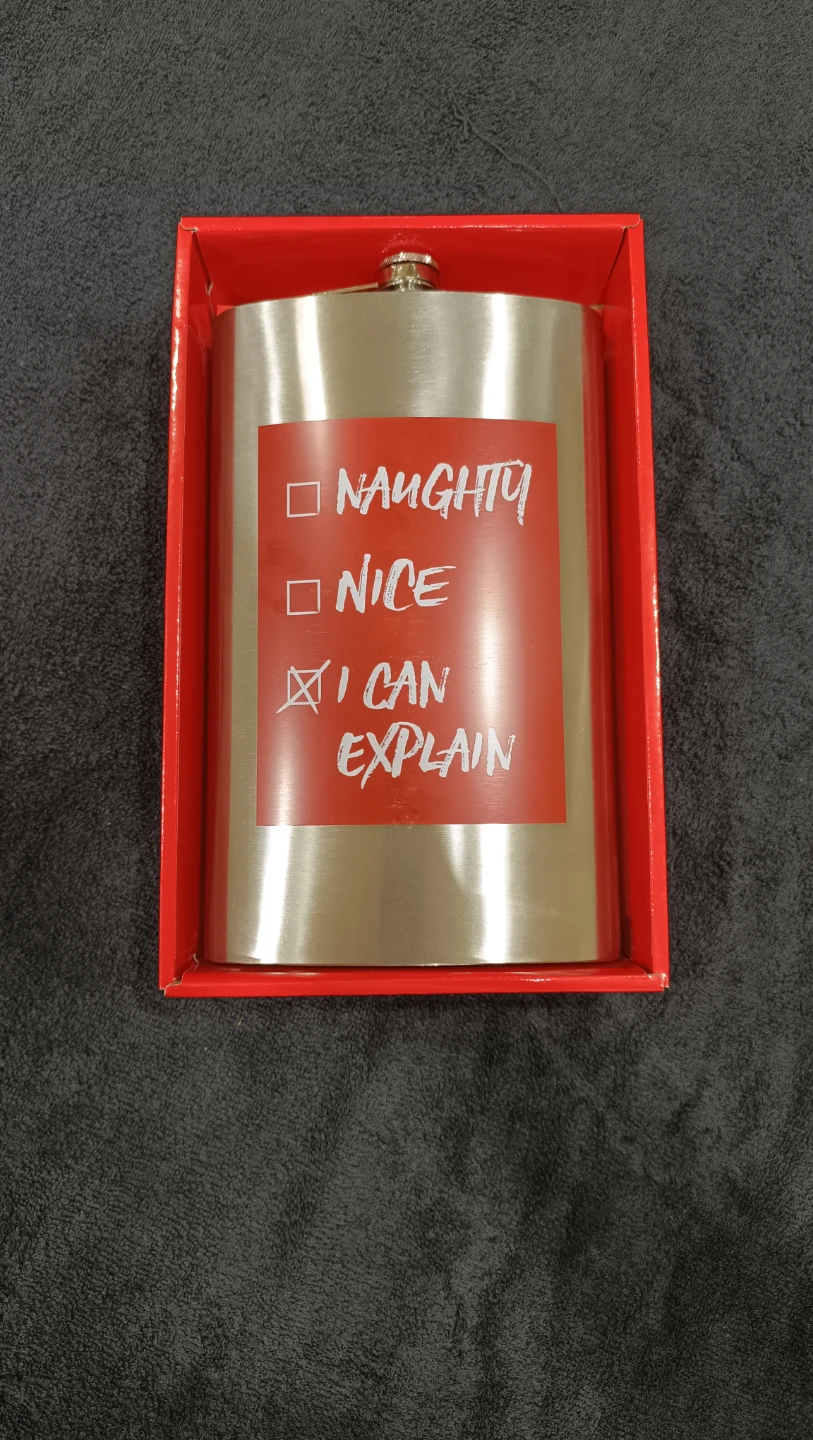 Stainless Steel Flask - "I Can Explain" Design