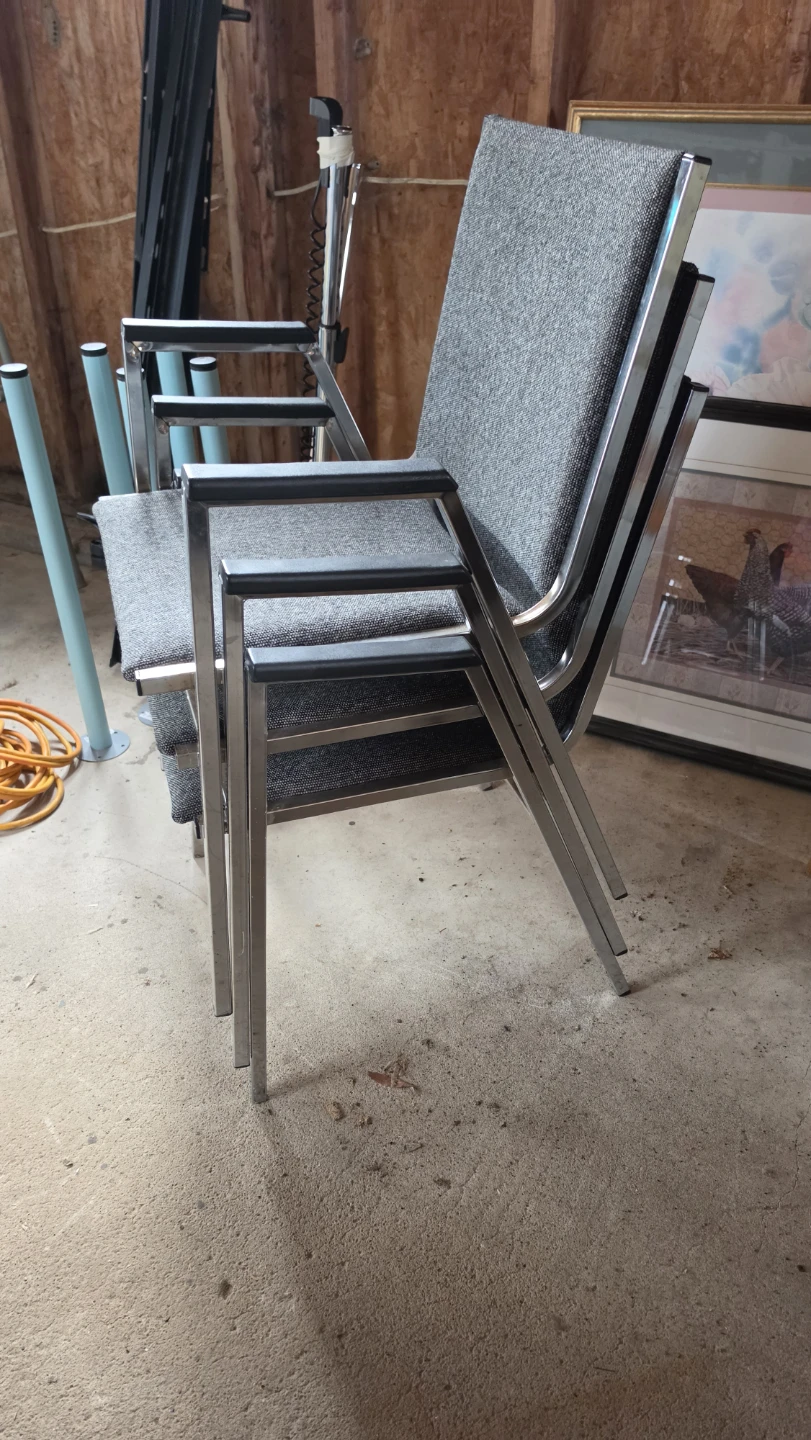 3 stacking chairs