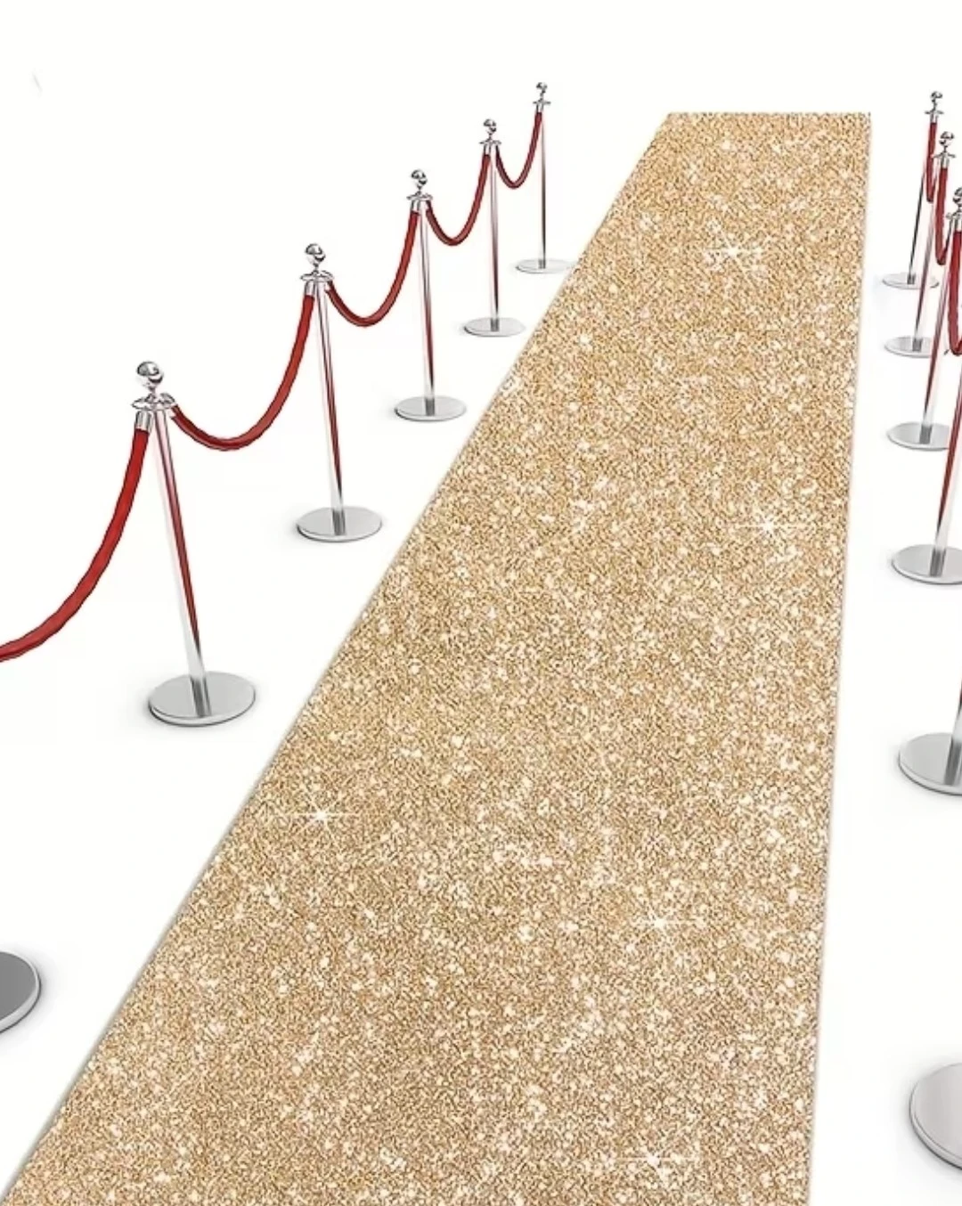 Buy 1 Get 1 Free Gold Glitter Aisle Runner for Weddings / Events