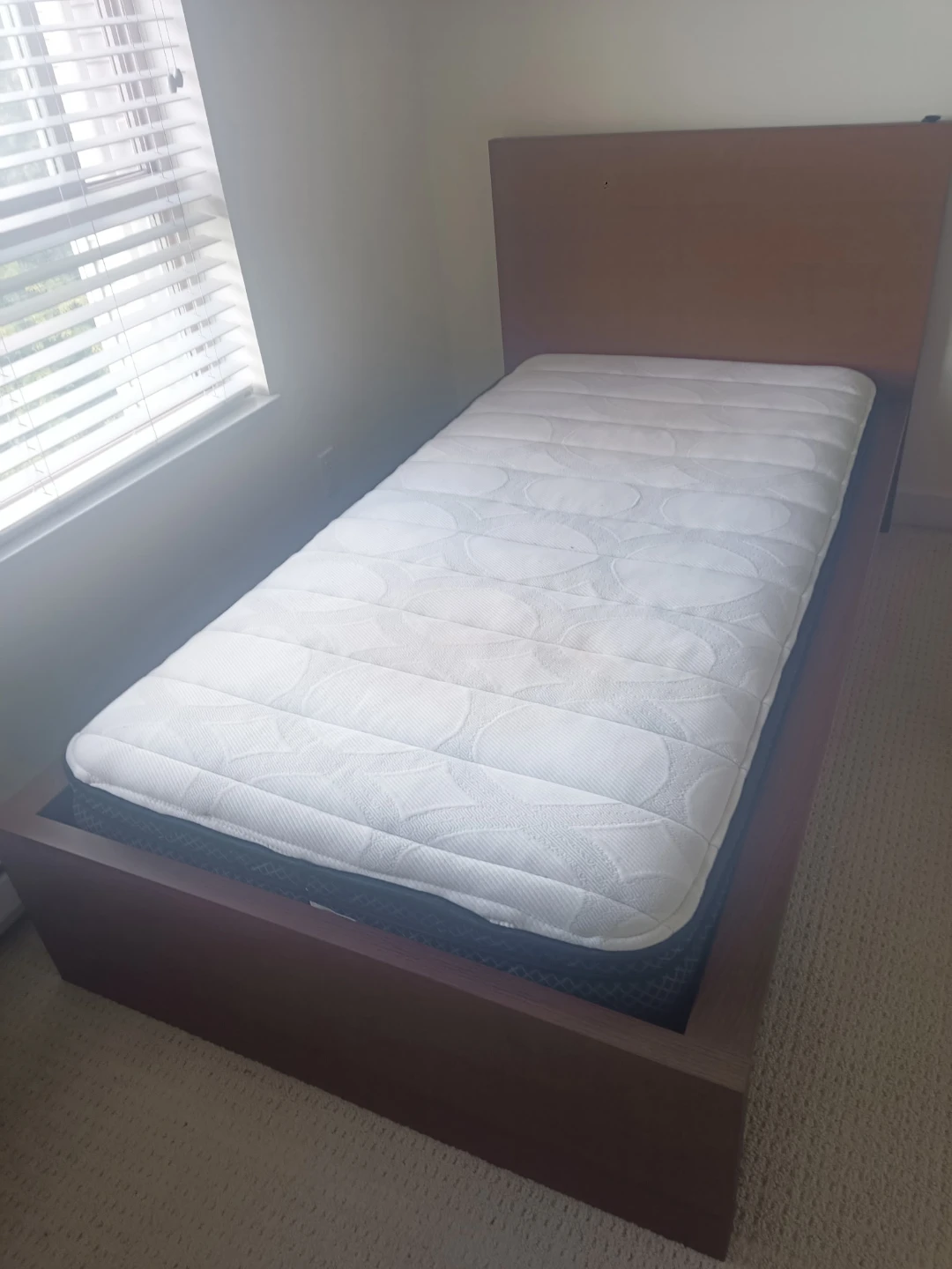Brown Wooden Bed Frame with Storage Drawers - photo 4
