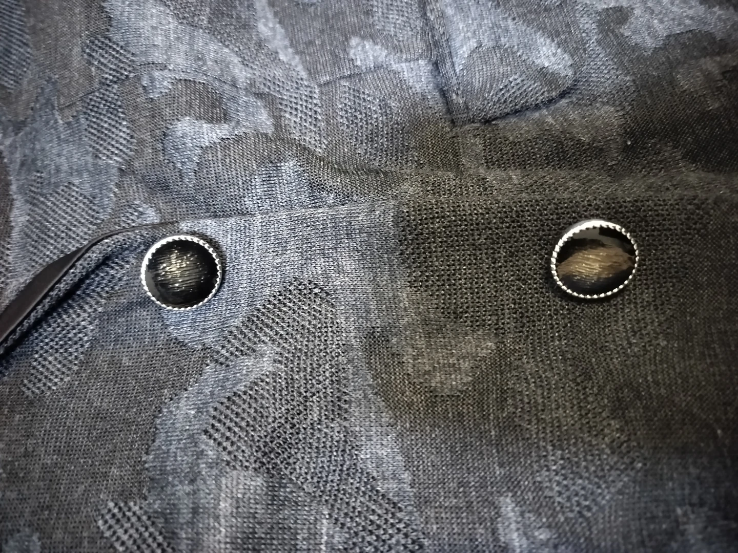 Men's Camouflage Blazer with Wing Pin (Black and Grey) Size M - photo 5
