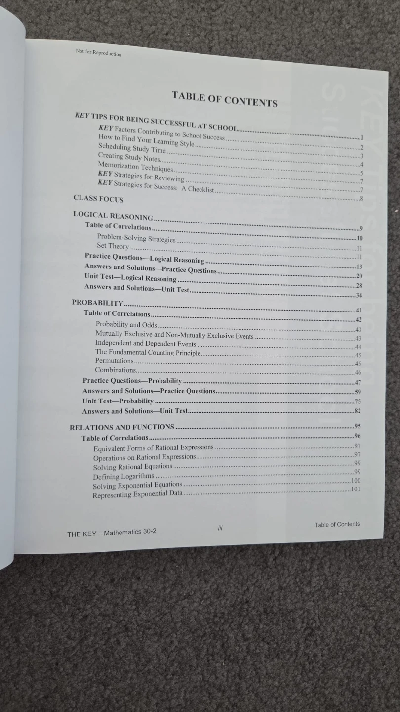 THE KEY Mathematics 30-2 Study Guide - Alberta Edition - photo 3