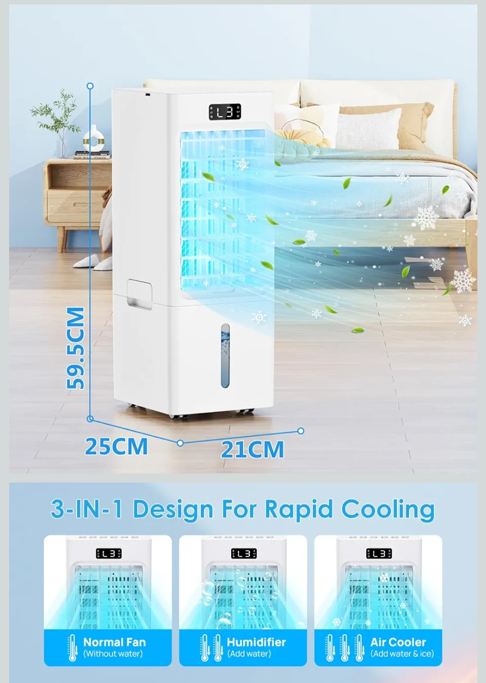 3-in-1 Portable Air Cooler