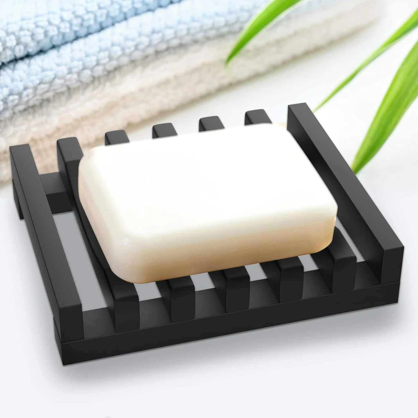 Black Soap Dish Holder - 10.5cm x 7.9cm