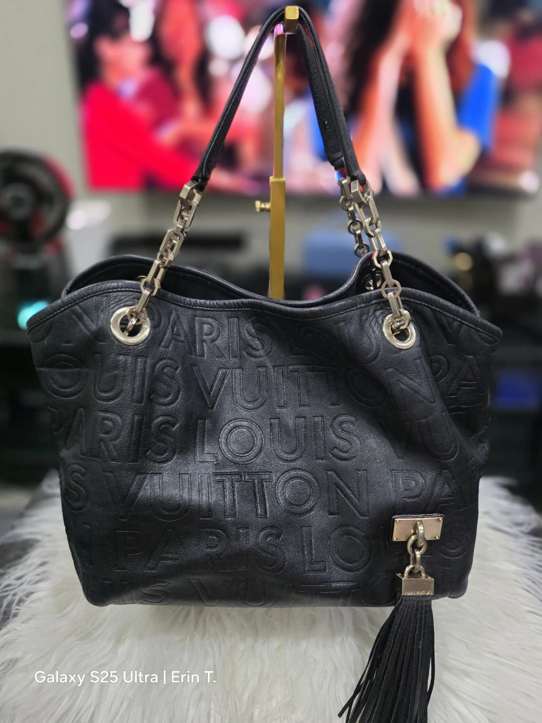 Black Leather Tote Bag