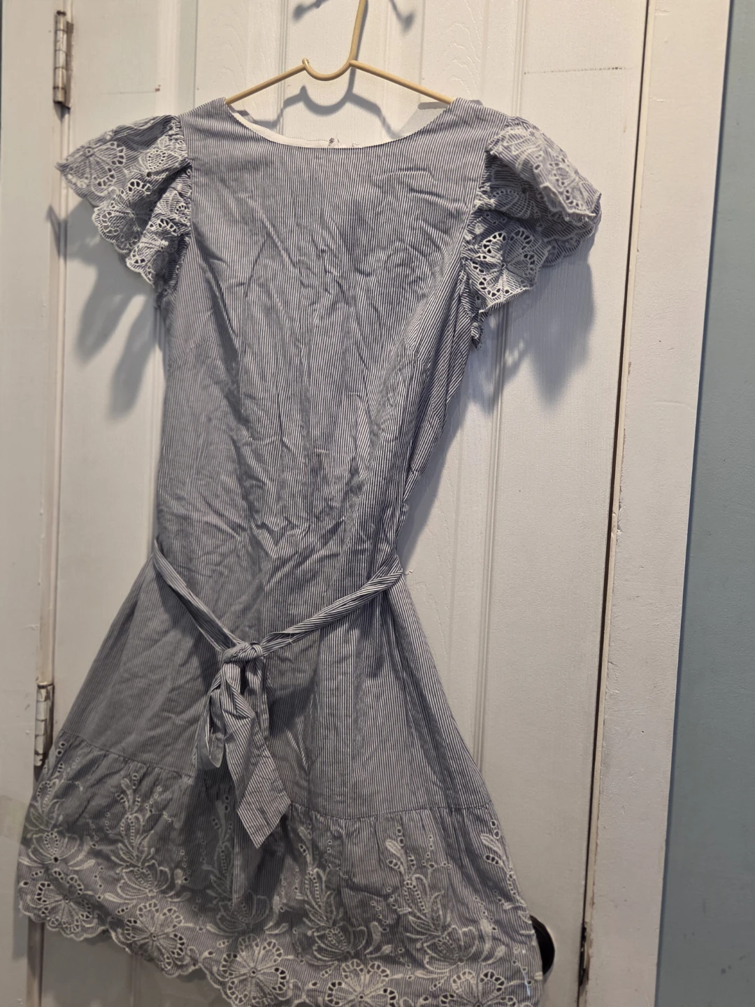 Lauren Ralph Lauren Striped Eyelet Dress Size 2