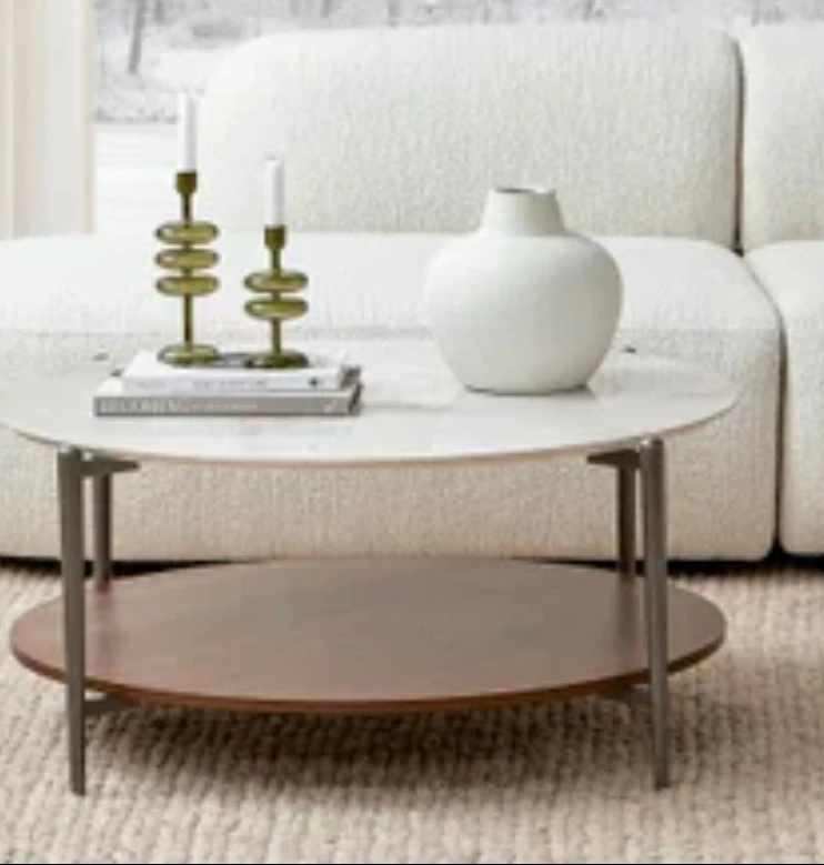 Marble top round coffee table - photo 2
