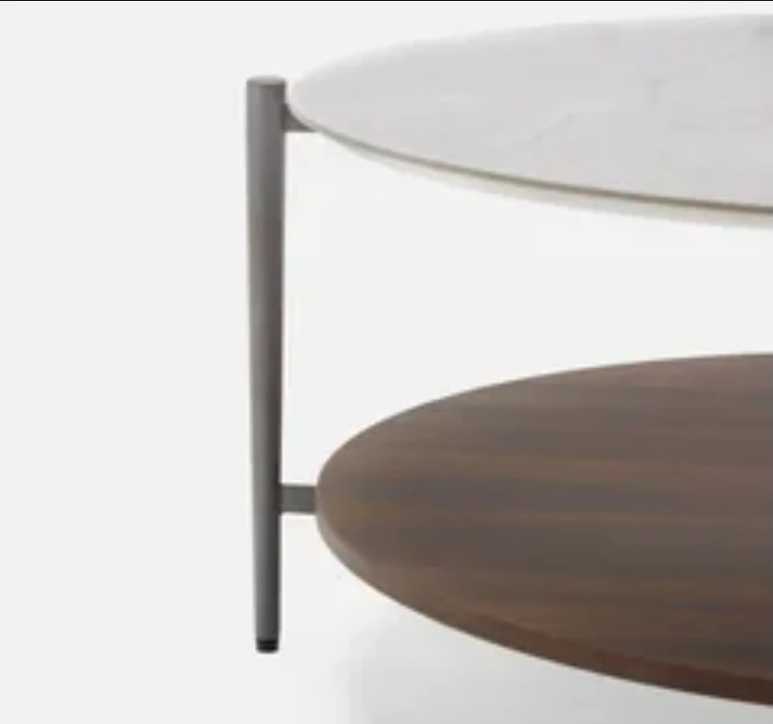Marble top round coffee table - photo 3