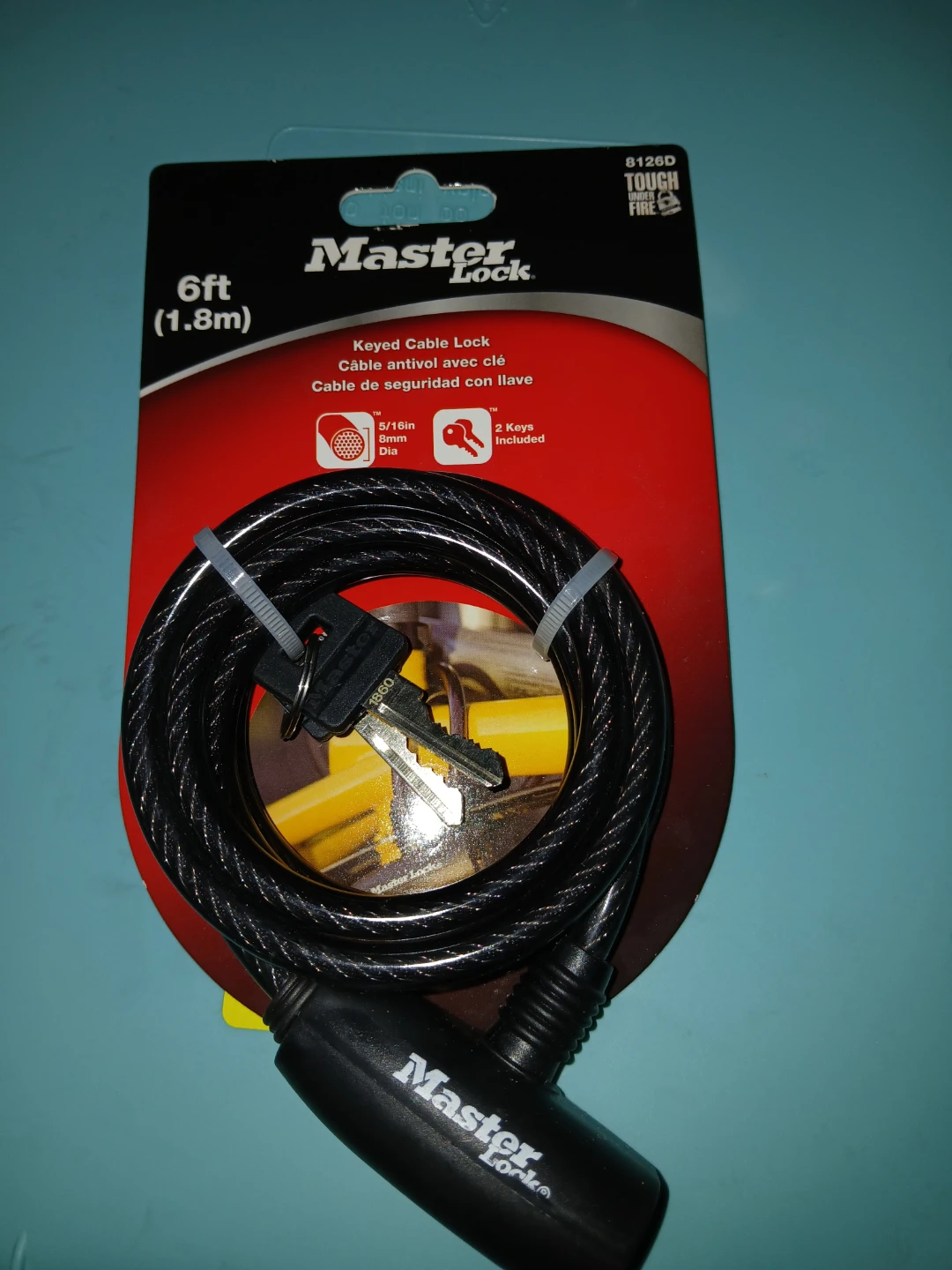 Master Lock 6ft Keyed Cable Lock