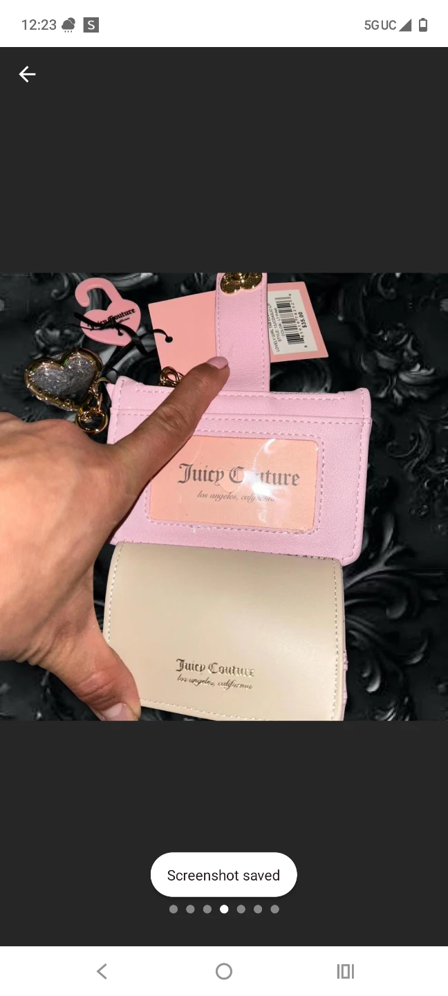 Juicy Couture Pink Card Holder with Heart Charm - photo 4