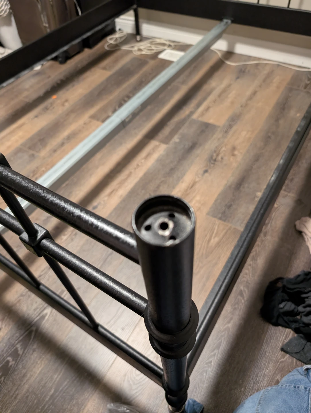 Ikea Black Metal Bed Frame - photo 2