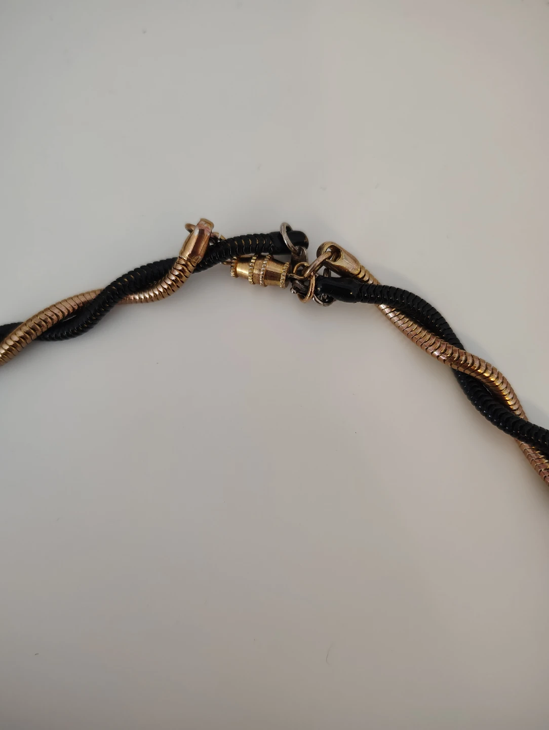 Twisted Rope Necklace in Black and Gold - photo 4
